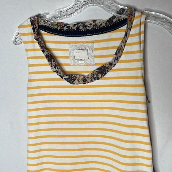 Anthropology Yellow/White Striped Tank Top. Size XSmall. - Picture 2 of 10
